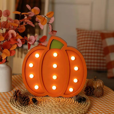 Halloween Pumpkin Small Night Lamp Home Decorations Wooden Decoration