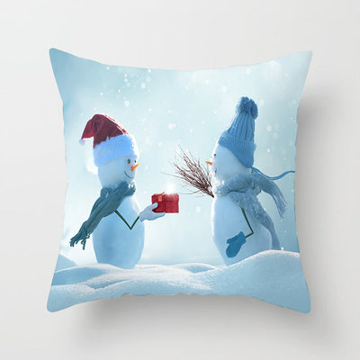 Snowman Christmas Pillow Case