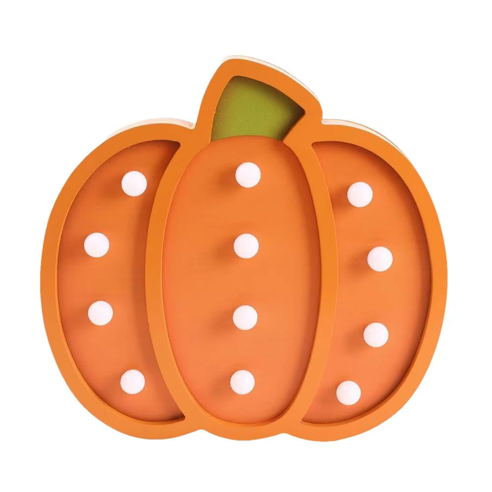 Halloween Pumpkin Small Night Lamp Home Decorations Wooden Decoration