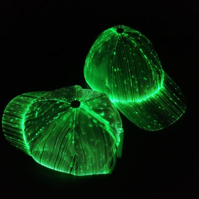 Luminous Baseball Cap Halloween Outdoor Fiber Optic Luminous Cap LED Luminous Cap