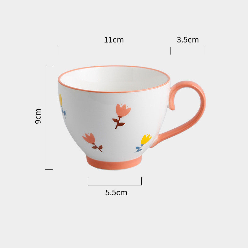 Large-capacity Oatmeal Cup Ceramic Mug Coffee Cup