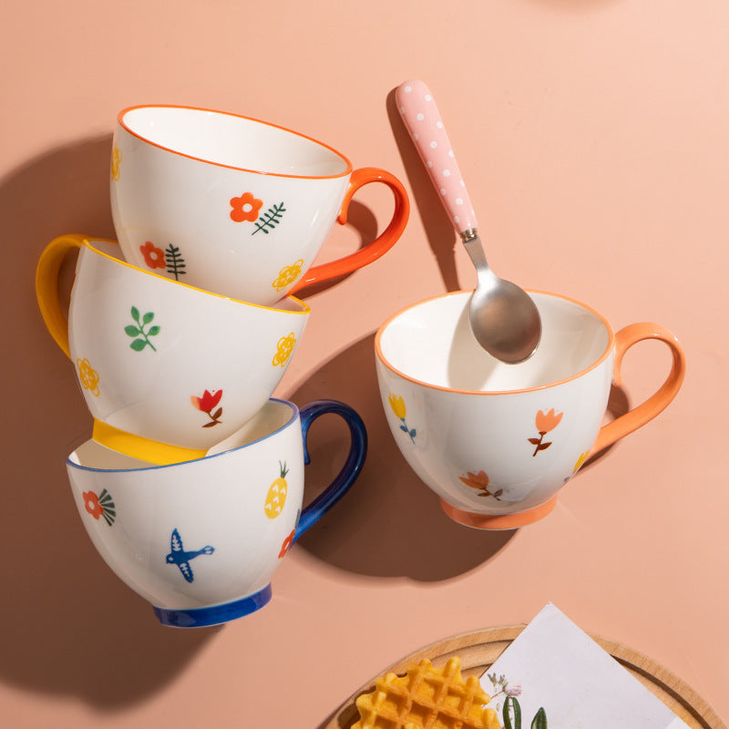 Large-capacity Oatmeal Cup Ceramic Mug Coffee Cup