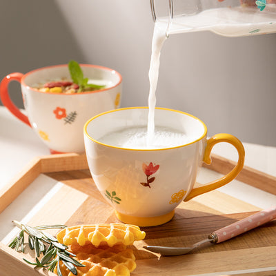 Large-capacity Oatmeal Cup Ceramic Mug Coffee Cup