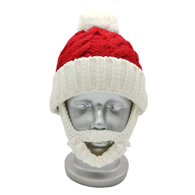 Christmas Red White Cap Woolen Cap