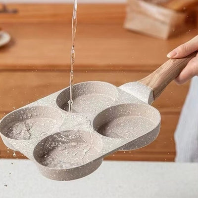 Medical Stone Non-stick Pan Egg Hamburger Four-hole Frying Pan Flat Bottom Induction Cooker Universal Mini Omelette Pan