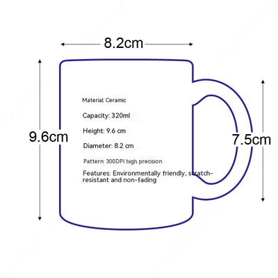 Coffee Spelld Ceramic Mug Personalized Water Cup