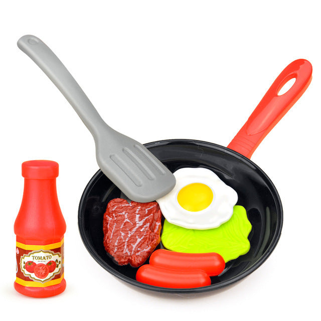 Children Play House Pan Spatula Steak Kitchen Toy Set