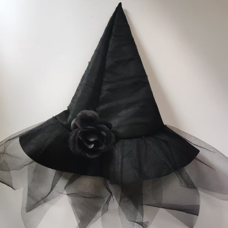 Halloween Flower Witch Hat Ball Party Hat