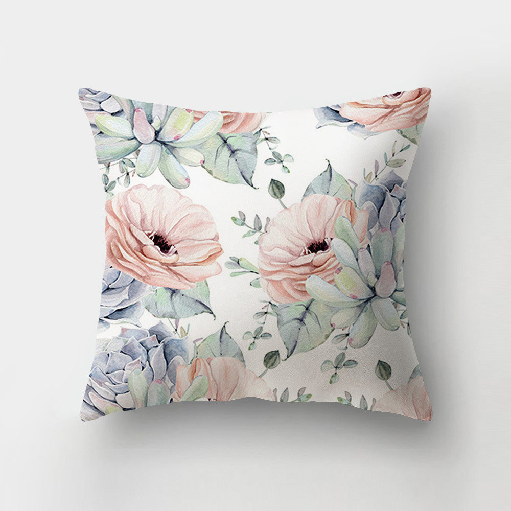 Ins Nordic Tropical Plant Pillow Case Amazon Home Supplies Office Printed Cushion Pillow Case