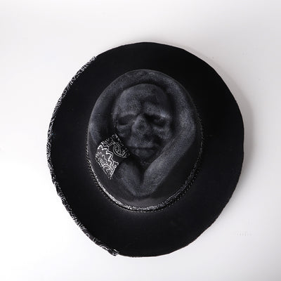 Halloween New Handmade Skull Hat Felt Denim Hat