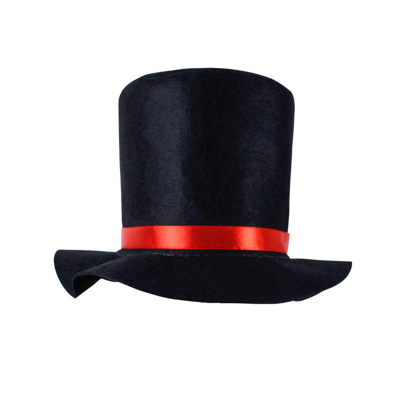 Halloween Snowman Hat Christmas Black Felt Magic Hat