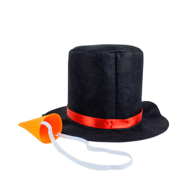 Halloween Snowman Hat Christmas Black Felt Magic Hat