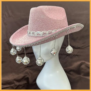 Gold Powder Ball Cowboy Hat for Parties and Costumes