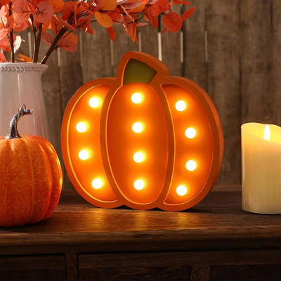 Halloween Pumpkin Small Night Lamp Home Decorations Wooden Decoration
