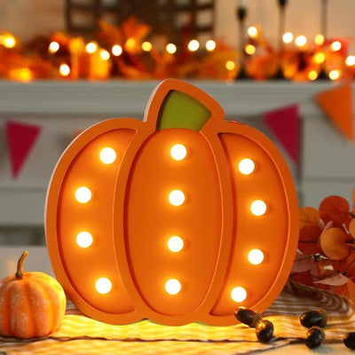 Halloween Pumpkin Small Night Lamp Home Decorations Wooden Decoration