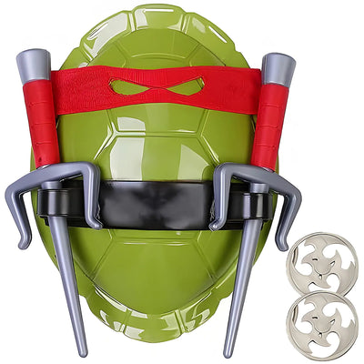 RURING Turtle Shell Costume Set for Kids Halloween Costumes Super Hero Cosplay Turtle Toys Role Playing Birthday Party Favors Green