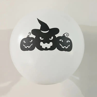 Halloween Skull Black Balloons (Set of Halloween Balloons)