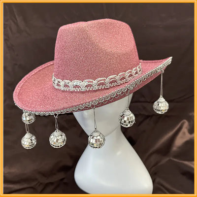 Gold Powder Ball Cowboy Hat for Parties and Costumes