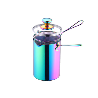 Kitchen Household Deepening 304 Stainless Steel Deep Frying Pan With Strainer