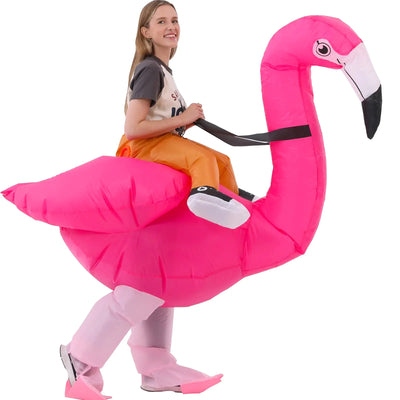SYIIMG Flamingo Inflatable Costume Adult Flamingo Costume Blow up Costumes Costumes for Women Cosplay Halloween Costumes Inflatable