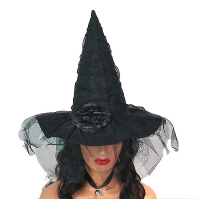 Halloween Flower Witch Hat Ball Party Hat